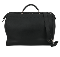 Luggage Laptop Tote, Leather, Black, S, 2*